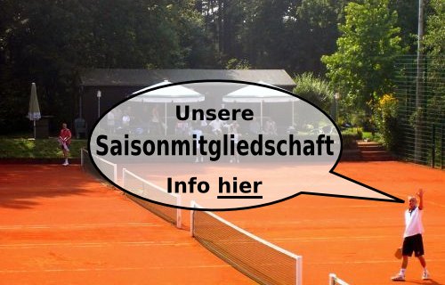 Panoramabild der Anlage mit Info zur Saisonmitgliedschaft